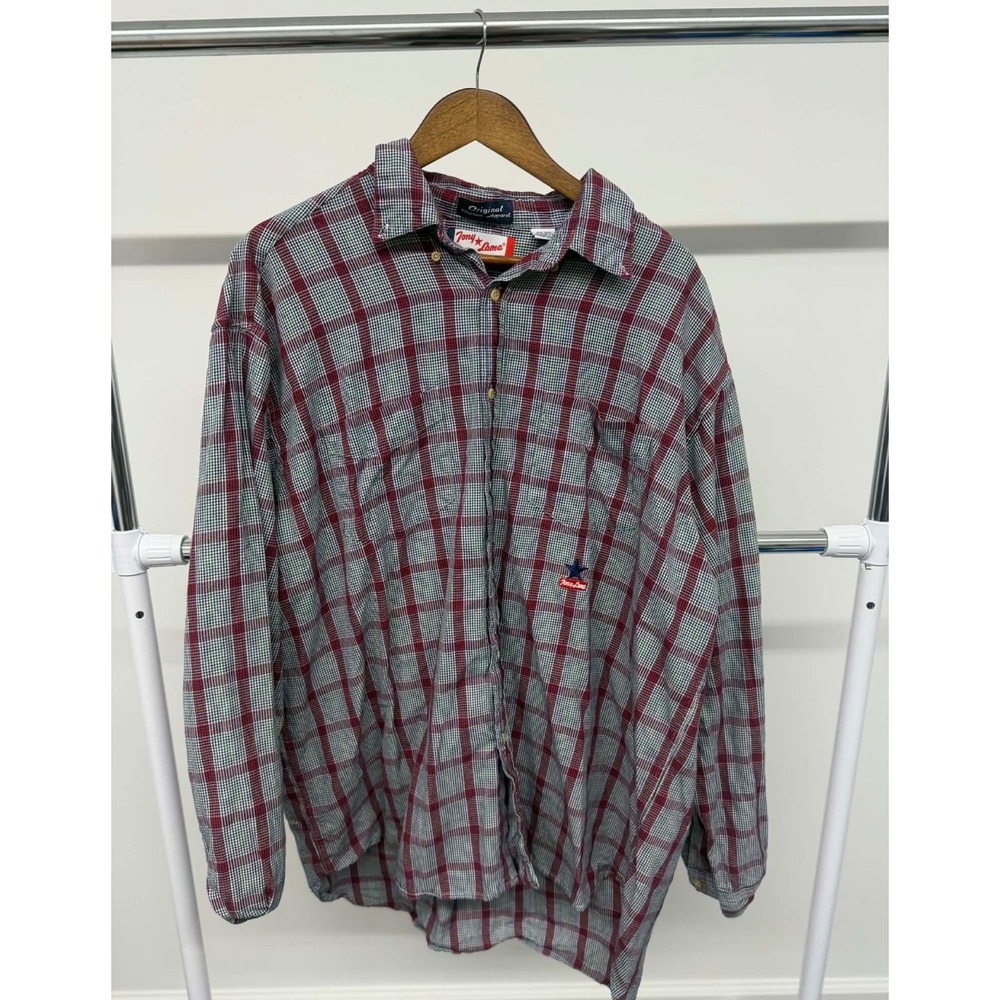 Men's Western Tony Lama‎ Striped Button Down Size XXL